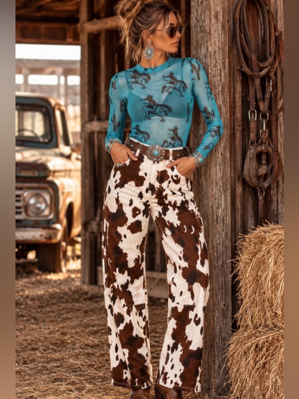 Bronco Buster Sheer Top